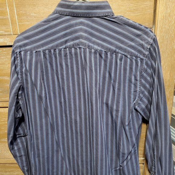 Apt 9 blue striped button up - Picture 2 of 3